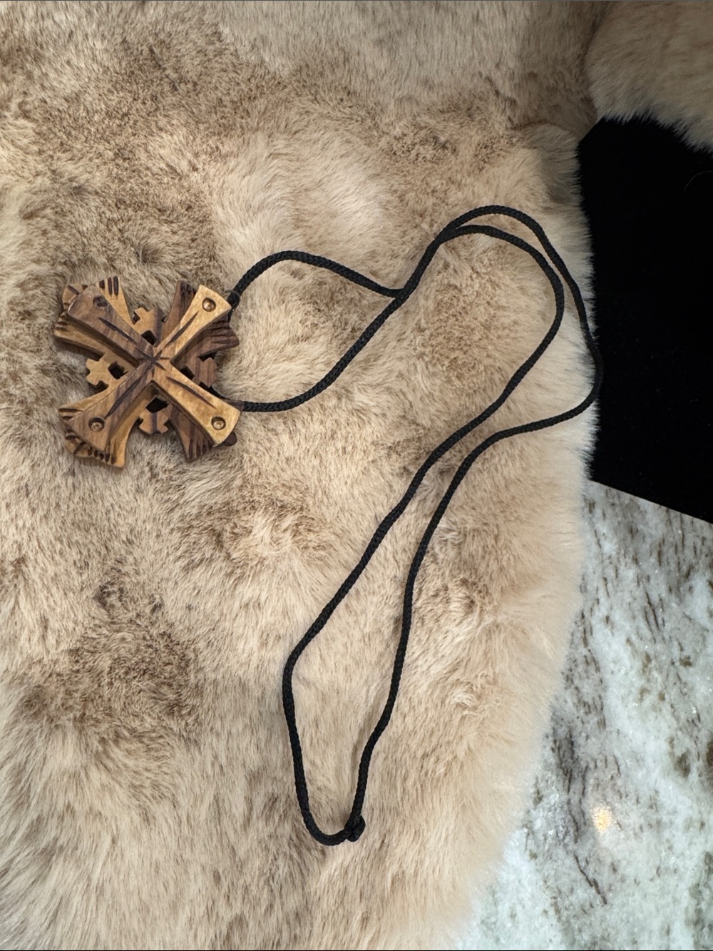 Wooded cross necklace #31